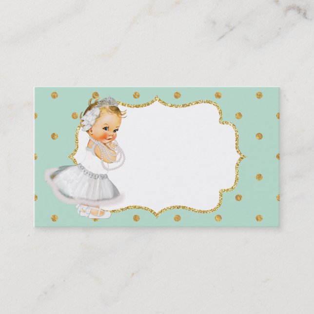 Princesse vintage verte en bon état carte de (Devant)