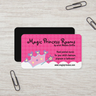 Princesse Wand Pink Dot Carte de visite