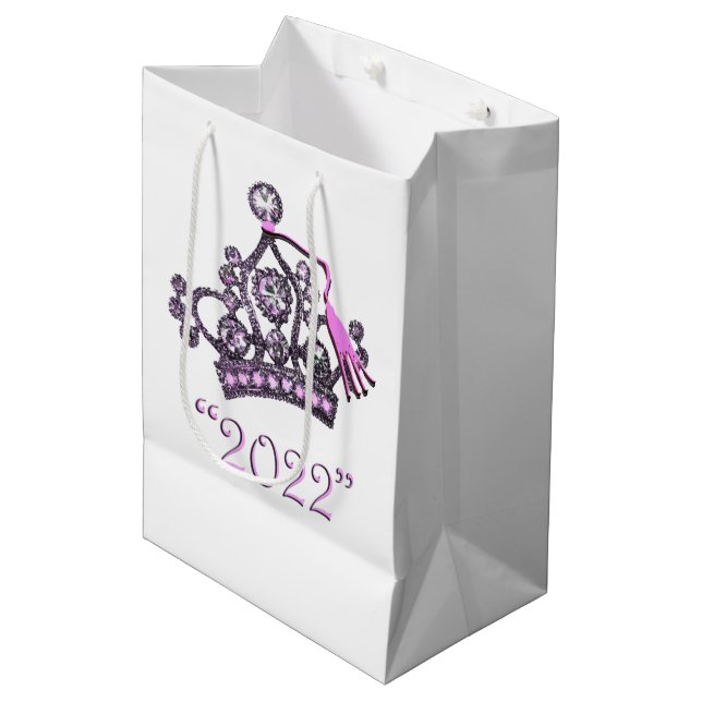 PrincessTiara "Class of 2022" Mittlere Geschenktas Geschenktüte (Vorderseite Schrägansicht)