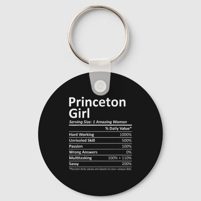 Princeton Girl Nj New Jersey Funny City Home Roots Schlüsselanhänger (Vorderseite)