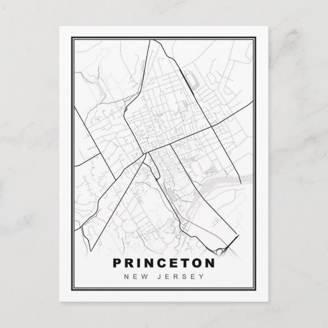 Princeton Map Postkarte (Vorderseite)
