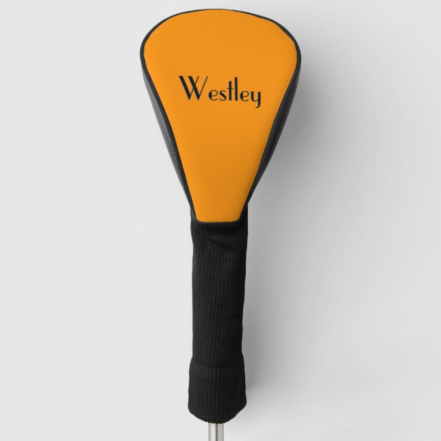 Princeton Orange Personalisiert Golf Headcover (Vorderseite)