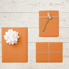 Princeton Orange Solid Color Geschenkpapier Set