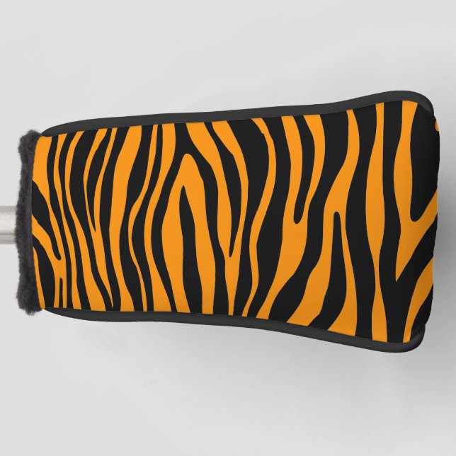 Princeton Orange Zebra Print Golf Headcover (Vorderseite)