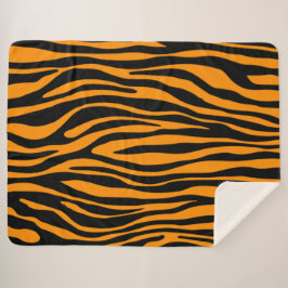 Princeton Orange Zebra Print Sherpadecke