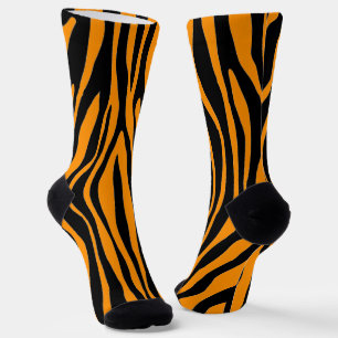 Princeton Orange Zebra Print Socken