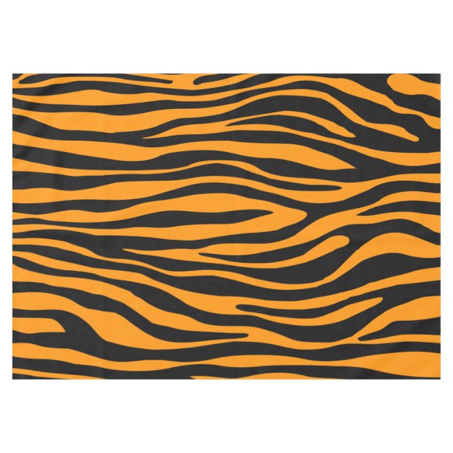 Princeton Orange Zebra Print Tischdecke (Vorderseite (Horizontal))