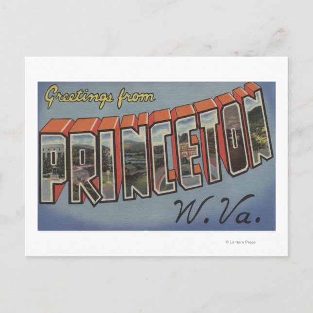 Princeton, West Virginia - Große Briefmarkenszenen Postkarte (Vorderseite)