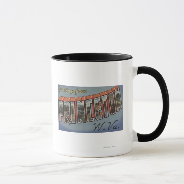 Princeton, West Virginia - Große Briefmarkenszenen Tasse (Rechts)