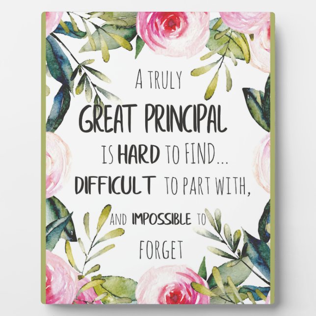 Principal Appreciation Gift Principal Office Dekor Fotoplatte (Vorderseite)