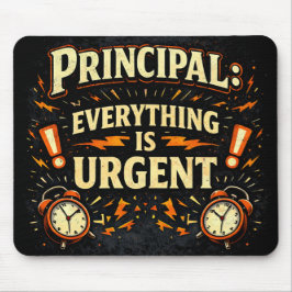 Principal: Everything Is Urgent | Funny Admin Gift Mousepad