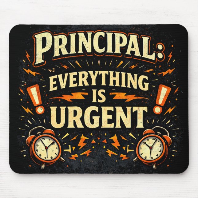 Principal: Everything Is Urgent | Funny Admin Gift Mousepad (Vorne)