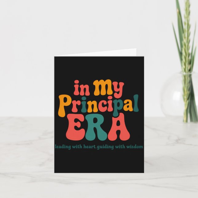 Principal In My Principal Era Back To School  Karte (Vorderseite)