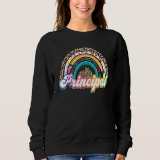 Principal Rainbow Leopard School Sweatshirt
