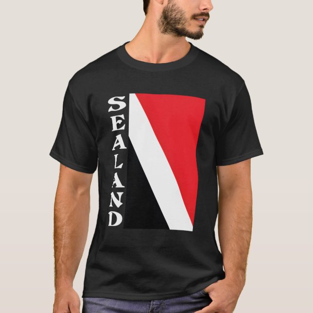 Principality of Sealand Flag Side Flag T-Shirt (Vorderseite)
