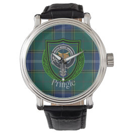 Pringle Scottish Clan Tartan & Crest Armbanduhr