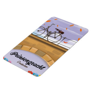 Prinsengracht,Kanal Amsterdam Reiseplakat Magnet