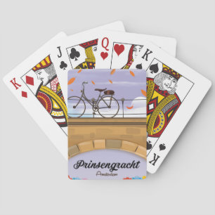 Prinsengracht,Kanal Amsterdam Reiseplakat Spielkarten