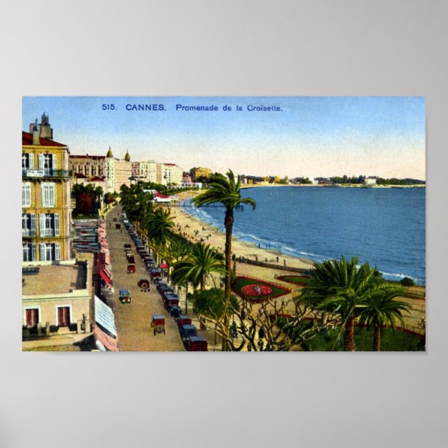 Print - Cannes, La Croisette Poster (Vorne)
