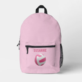 Print Cut Nähbeutel Rose Volleyball Girl rosa Mädc Bedruckter Rucksack
