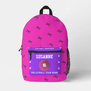 Print Cut Nähen Beutel Mädchen fuchsia backàpack Bedruckter Rucksack