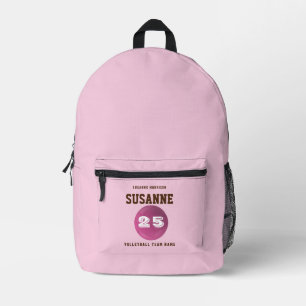 Print Cut Nähen Beutel Rose Volleyball Mädchen ros Bedruckter Rucksack