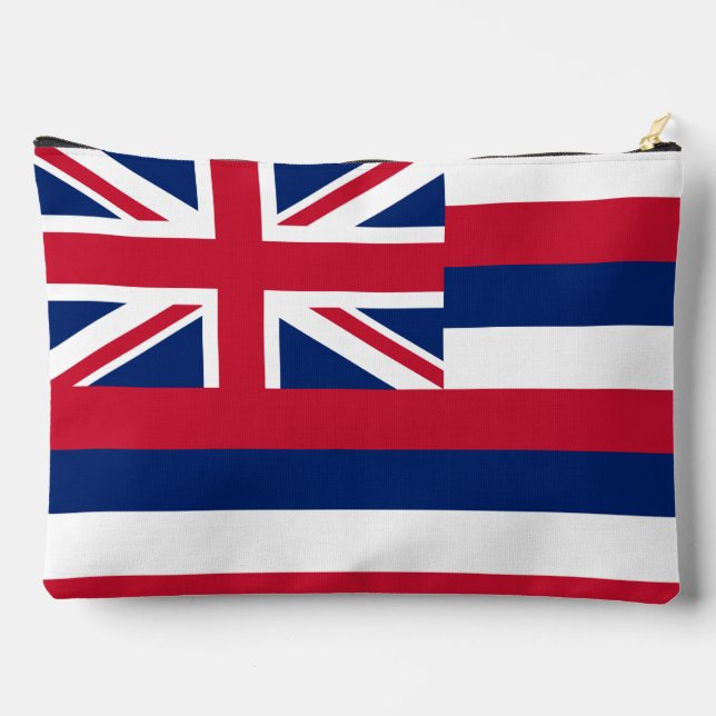 Print Cut Nähtasche mit Flagge in Hawaii, USA Zubehörtasche (Rückseite)