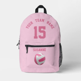 Print Cut Nähtasche Rose Volleyball Girls rosa Tea Bedruckter Rucksack