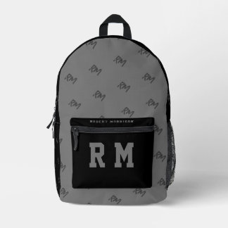 Print Cut Nähtasche schwarz Moderne Reiseleiter Ki Bedruckter Rucksack