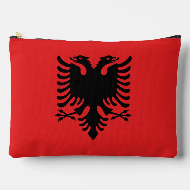 Print Cut Sac à coudre avec drapeau d'Albanie (Recto)