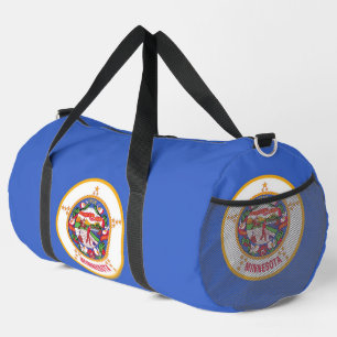 Print Cut Sew Bag mit der Flagge von Minnesota, US Duffle Bag