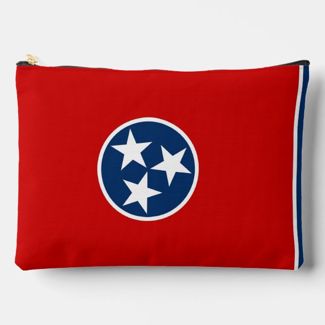 Print Cut Sew Bag with flag of Tennessee, USA Zubehörtasche (Vorderseite)
