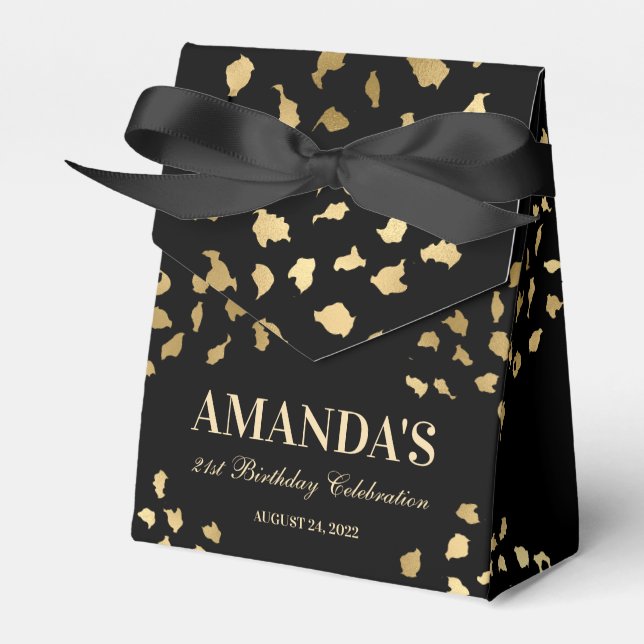 Print Fevor Box für Schwarz und Gold Leopard Geschenkschachtel (Vorderseite)