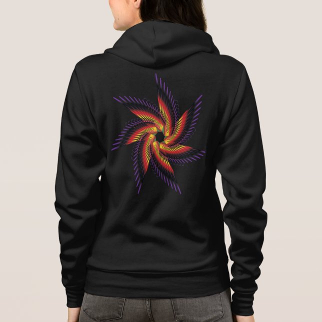 print flora women hoodie (Rückseite)