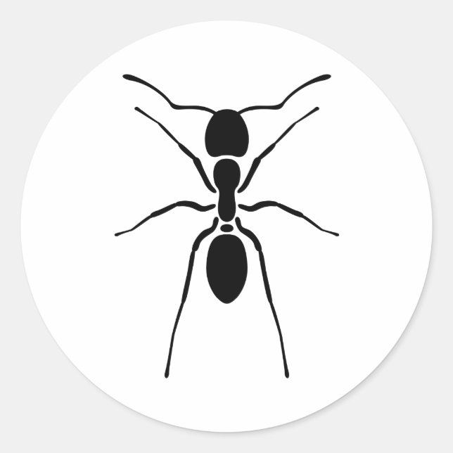 Print für Schwarze Ameisen Runder Aufkleber (Vorderseite)