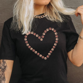 Print Heart T-Shirt einfügen - Pink Pay Drucke Her