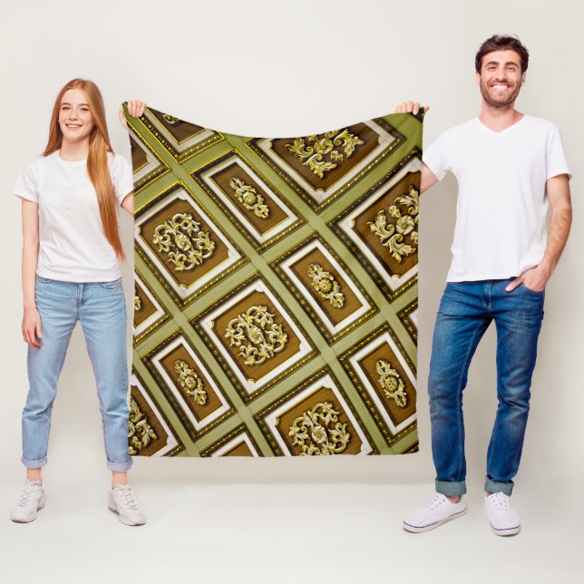 Print in grün und braun fleecedecke (Beispiel)
