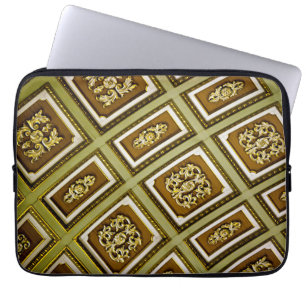 Print in grün und braun laptopschutzhülle