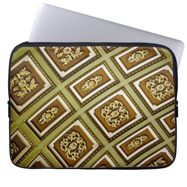 Print in grün und braun laptopschutzhülle (Vorderseite)