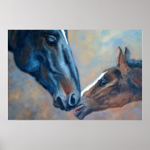Print Mare and Foal Fine Art Poster