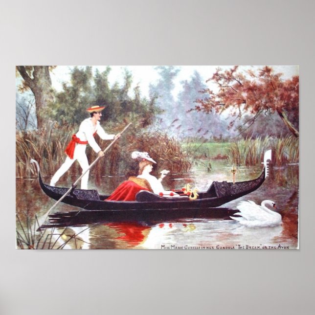 Print - Marie Corelli in ihrer Gondel Poster (Vorne)