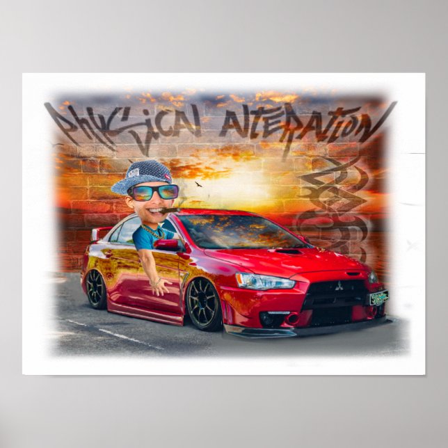 Print Mitsubishi Evo Poster (Vorne)