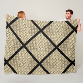 Print of rustic design of brick wall beige fleecedecke