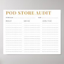 Print on Demand Small Business Store-Auditliste