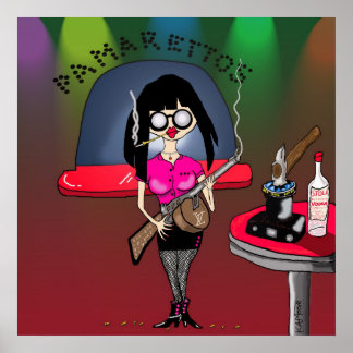 Print "Pam-Pam La Rue" - von Kev Moore Poster