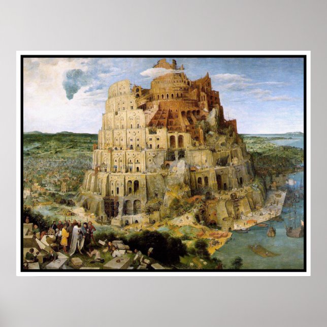 Print/Poster: Tower of Babel - Peter Bruegel Poster (Vorne)