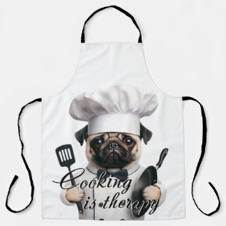Print Schürze Kochen ist Therapie