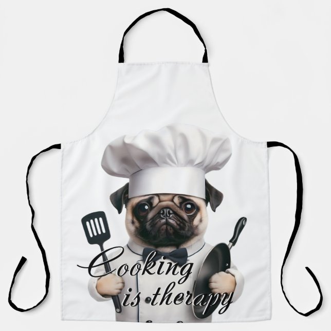 Print Schürze Kochen ist Therapie (Vorderseite)