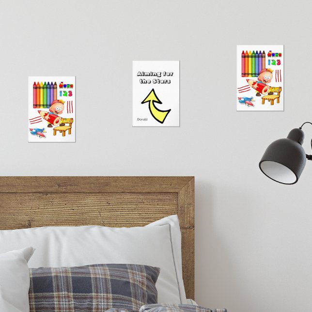 Print Set Aiming Stars Crayons Train Flugzeug (Schlafzimmer)