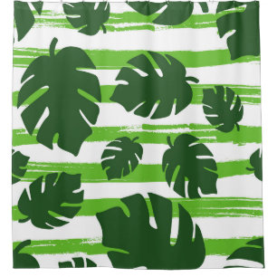 Print Summer exotic Dschungel Pflanze tropische Pa Duschvorhang